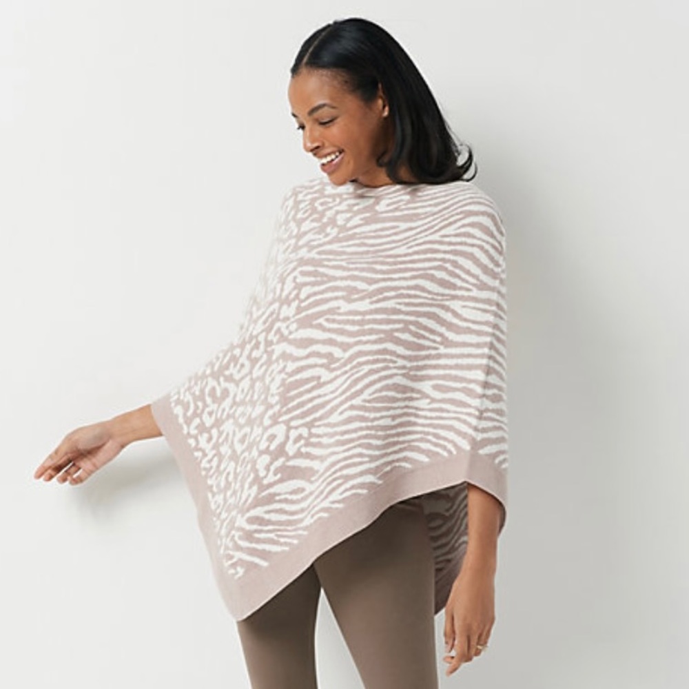Barefoot Dreams CozyChic Ultra Lite Ocean Breeze Poncho